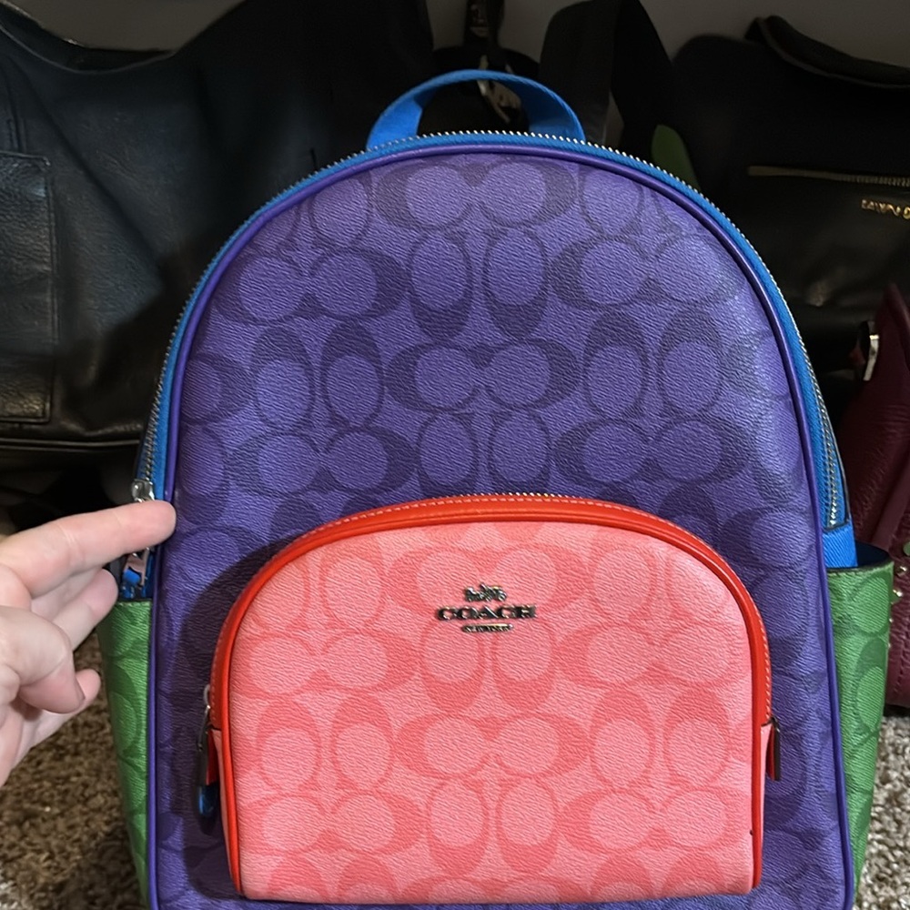 COACH Color Block Court Backpack